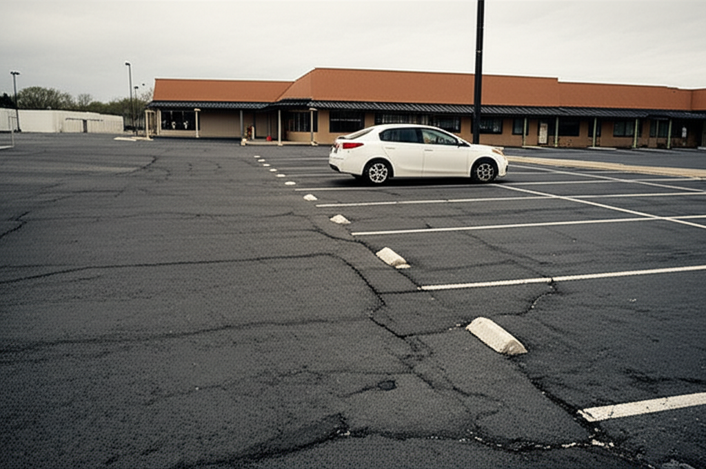Before: Commercial Parking Lot Restoration